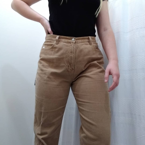 Calvin Klein Corduroy Khaki Mom Pants - Picture 8 of 8